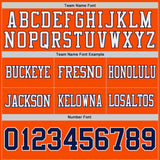 Custom Orange Navy-White Reversible Double Side Authentic Football Jersey