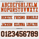 Custom Orange Black-White Reversible Double Side Authentic Football Jersey