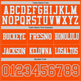 Custom Orange White-Gray Reversible Double Side Authentic Football Jersey