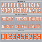 Custom Orange White-Gray Reversible Double Side Authentic Football Jersey
