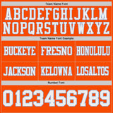 Custom Orange White-Light Blue Reversible Double Side Authentic Football Jersey