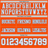 Custom Orange White-Powder Blue Reversible Double Side Authentic Football Jersey