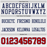 Custom Navy White-Red Reversible Double Side Authentic Football Jersey