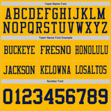Custom Navy-Gold Reversible Double Side Authentic Football Jersey