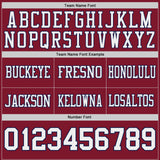 Custom Navy White-Crimson Reversible Double Side Authentic Football Jersey