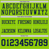 Custom Navy-Neon Green Reversible Double Side Authentic Football Jersey