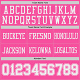 Custom Pink-White Reversible Double Side Authentic Football Jersey