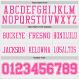 Custom Pink-White Reversible Double Side Authentic Football Jersey