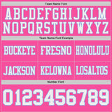 Custom Pink White-Light Blue Reversible Double Side Authentic Football Jersey