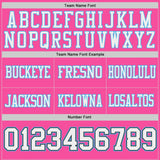 Custom Pink White Black-Sky Blue Reversible Double Side Authentic Football Jersey