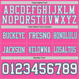Custom Pink White Black-Teal Reversible Double Side Authentic Football Jersey