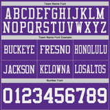 Custom Purple-White Reversible Double Side Authentic Football Jersey