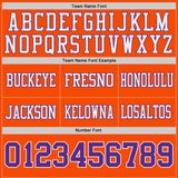 Custom Purple Orange-White Reversible Double Side Authentic Football Jersey