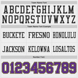 Custom Purple Old Gold White-Black Reversible Double Side Authentic Football Jersey