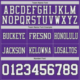 Custom Purple White-Black Reversible Double Side Authentic Football Jersey