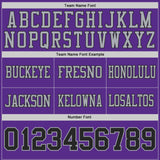Custom Purple Black-Gray Reversible Double Side Authentic Football Jersey