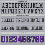 Custom Purple Black-Gray Reversible Double Side Authentic Football Jersey