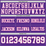 Custom Purple White-Pink Reversible Double Side Authentic Football Jersey