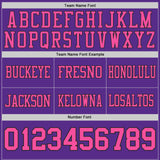 Custom Purple Pink-Black Reversible Double Side Authentic Football Jersey