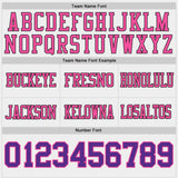 Custom Purple Pink-Black Reversible Double Side Authentic Football Jersey