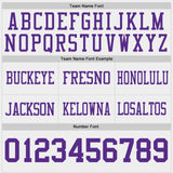 Custom Purple White-Gold Reversible Double Side Authentic Football Jersey