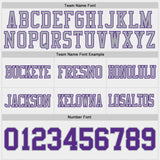 Custom Purple Gray-White Reversible Double Side Authentic Football Jersey