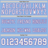 Custom Purple White-Light Blue Reversible Double Side Authentic Football Jersey