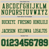 Custom Green-Cream Reversible Double Side Authentic Football Jersey