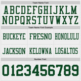 Custom Green-White Reversible Double Side Authentic Football Jersey