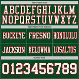 Custom Green White-Red Reversible Double Side Authentic Football Jersey