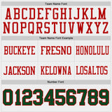 Custom Green White-Red Reversible Double Side Authentic Football Jersey