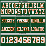 Custom Green White-Orange Reversible Double Side Authentic Football Jersey