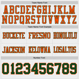 Custom Green White-Orange Reversible Double Side Authentic Football Jersey