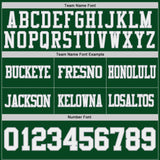 Custom Green White-Gray Reversible Double Side Authentic Football Jersey