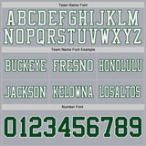Custom Green White-Gray Reversible Double Side Authentic Football Jersey