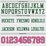 Custom Green Pink-White Reversible Double Side Authentic Football Jersey