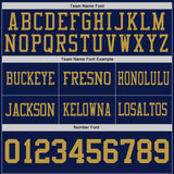 Custom Green Navy Reversible Double Side Authentic Football Jersey