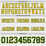 Custom Green White-Gold Reversible Double Side Authentic Football Jersey