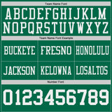 Custom Kelly Green-White Reversible Double Side Authentic Football Jersey