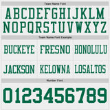 Custom Kelly Green-White Reversible Double Side Authentic Football Jersey