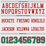 Custom Kelly Green Red-White Reversible Double Side Authentic Football Jersey
