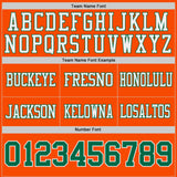 Custom Kelly Green Orange-White Reversible Double Side Authentic Football Jersey