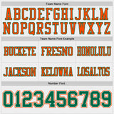 Custom Kelly Green White-Orange Reversible Double Side Authentic Football Jersey