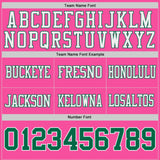 Custom Kelly Green Pink-White Reversible Double Side Authentic Football Jersey