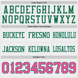 Custom Kelly Green White-Pink Reversible Double Side Authentic Football Jersey
