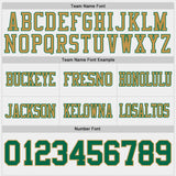 Custom Kelly Green Black-Old Gold Reversible Double Side Authentic Football Jersey