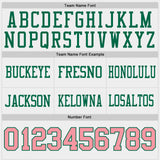 Custom Kelly Green Medium Pink-White Reversible Double Side Authentic Football Jersey
