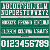 Custom Kelly Green White-Gray Reversible Double Side Authentic Football Jersey