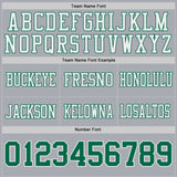 Custom Kelly Green White-Gray Reversible Double Side Authentic Football Jersey
