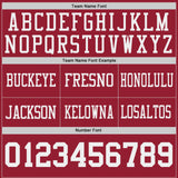 Custom Cardinal-White Reversible Double Side Authentic Football Jersey